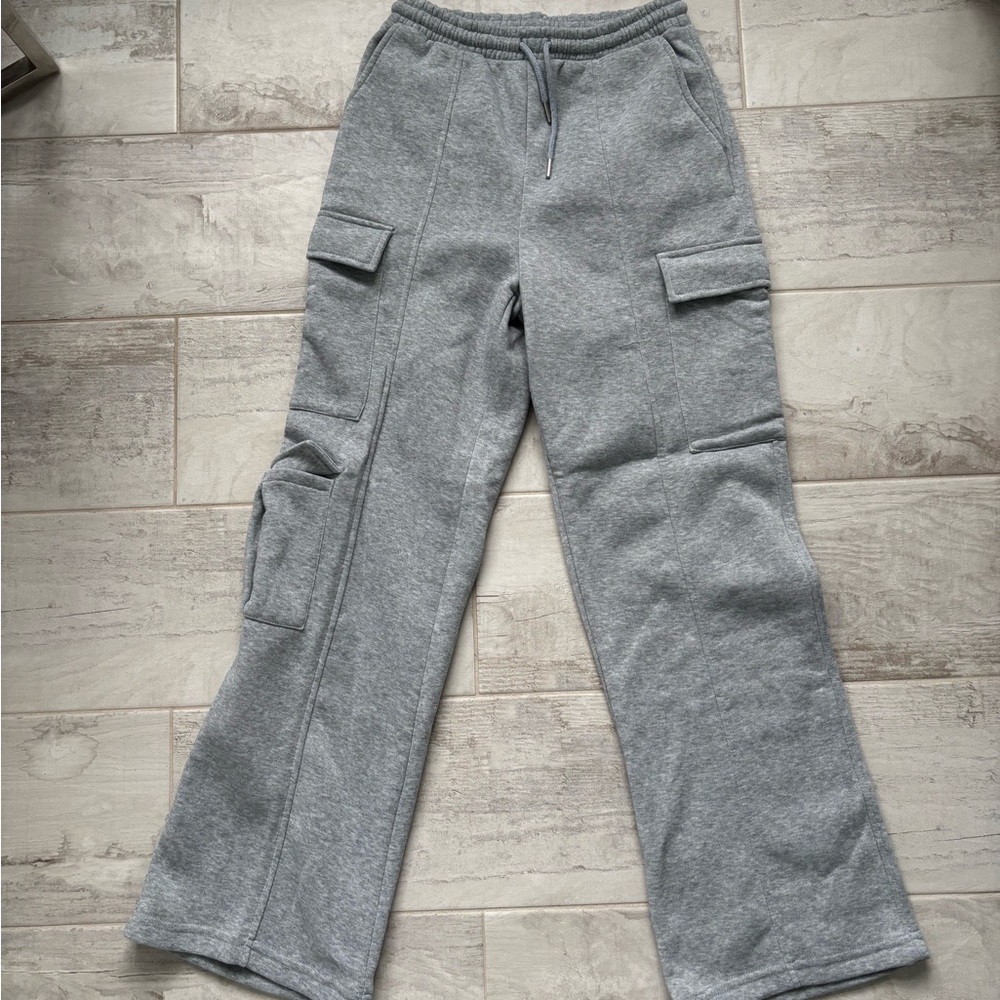 Fashion Nova Gray Cargo Sweatpants